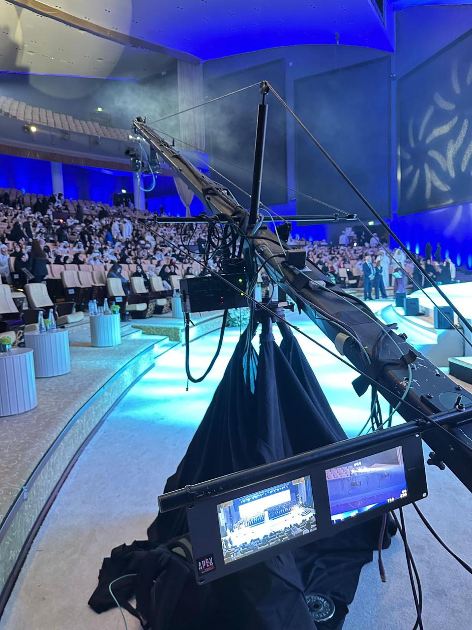 Camera crane at live event