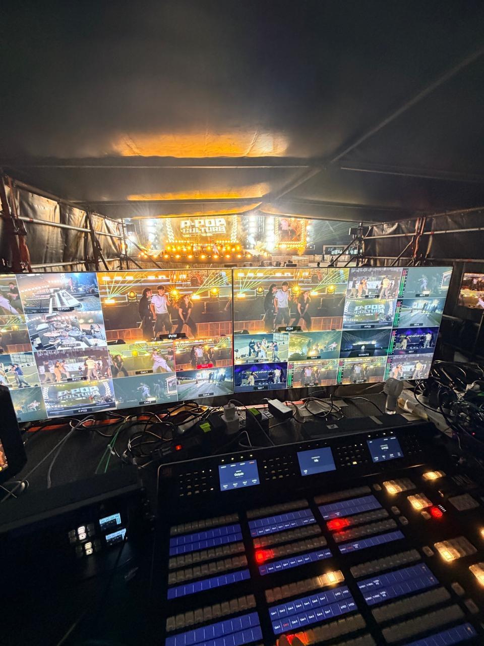 Multi-camera control position at a live event